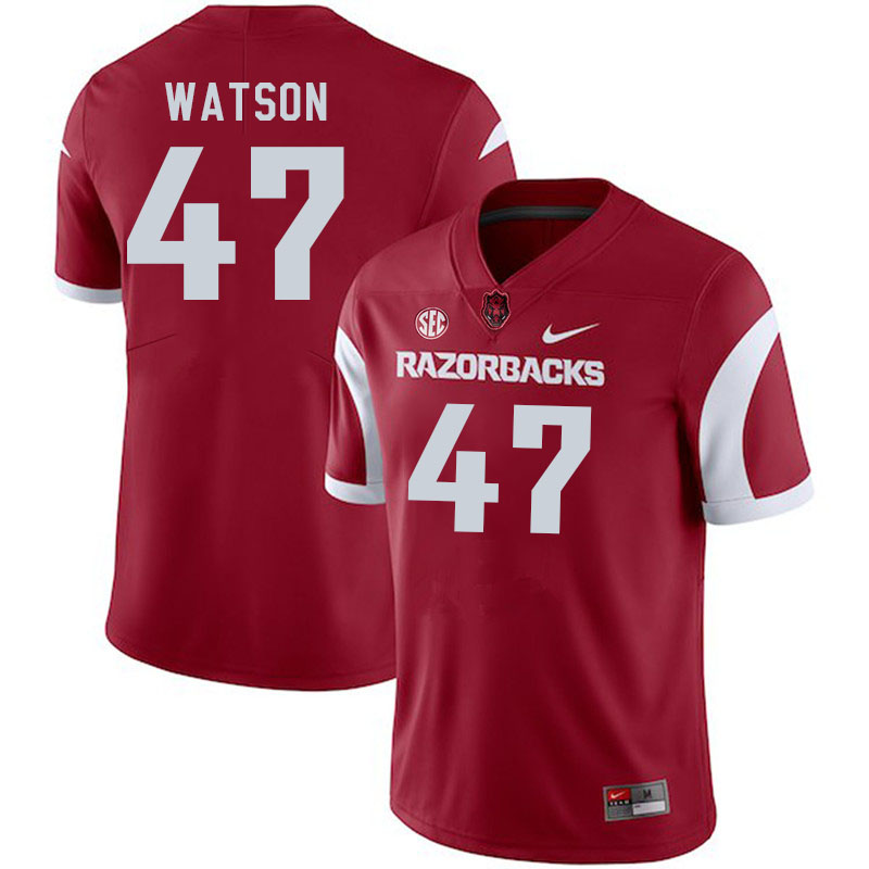 Men #47 Braylon Watson Arkansas Razorback College Football Jerseys Stitched Sale-Cardinal